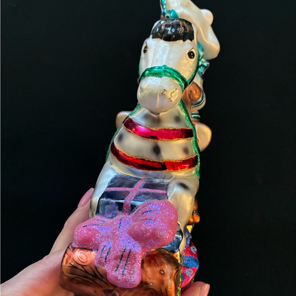 Radko Touring Teddy Horse Ornament - Picture 4 of 7